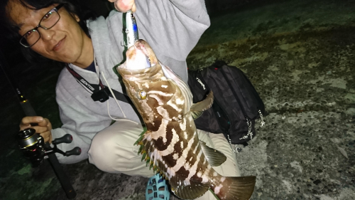 夕マヅメから釣行し、暗くなってからヒットしました。