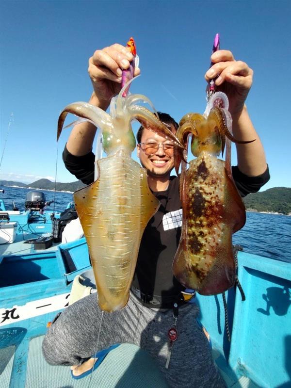 この日のアオリイカの釣果は全てケイムラピンクでの釣果です！