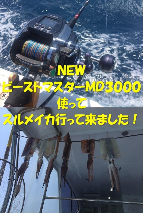 NEWビーストマスターMD3000使って、石廊崎沖スルメイカ釣行