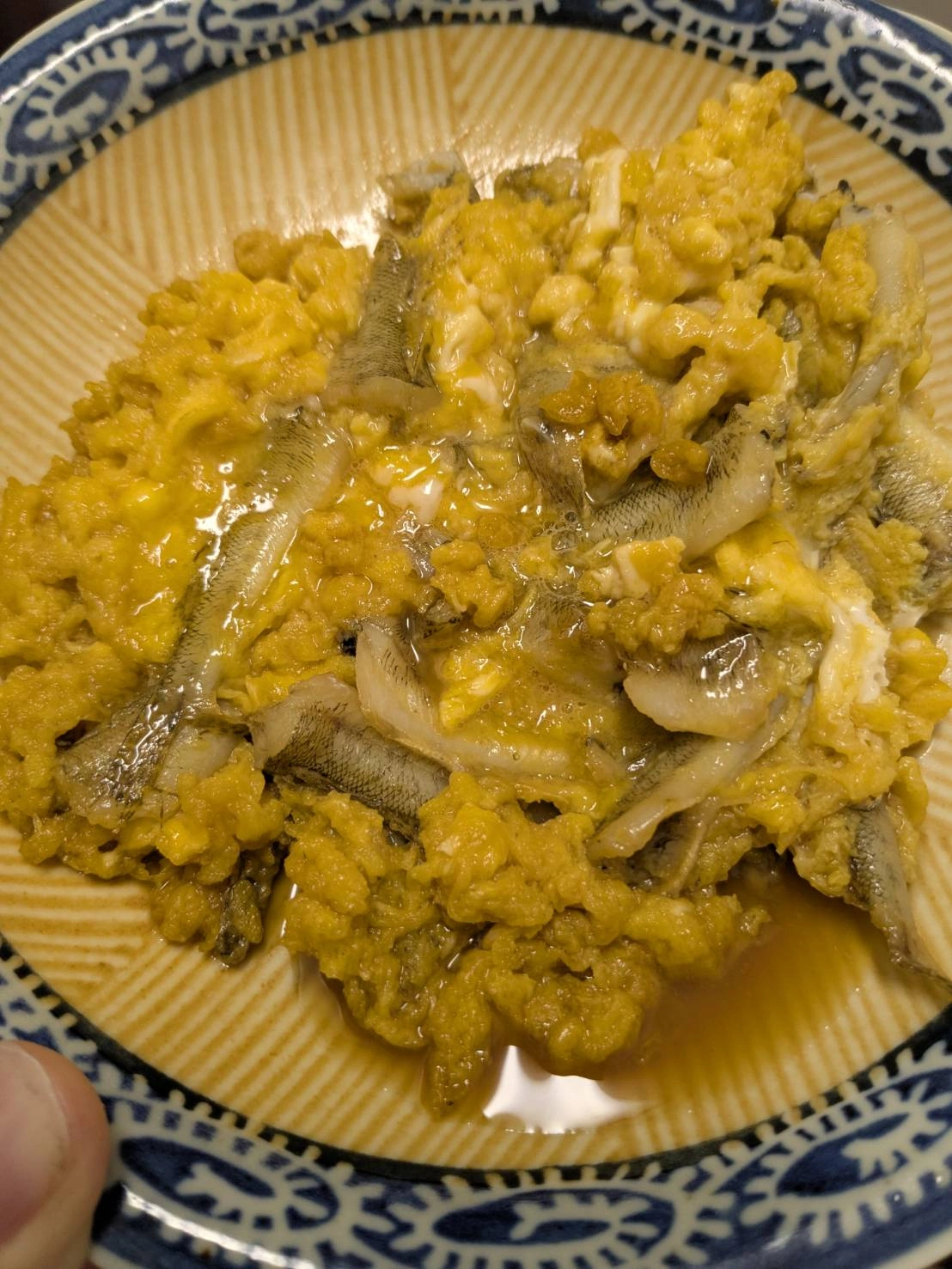 ハゼの卵とじ
