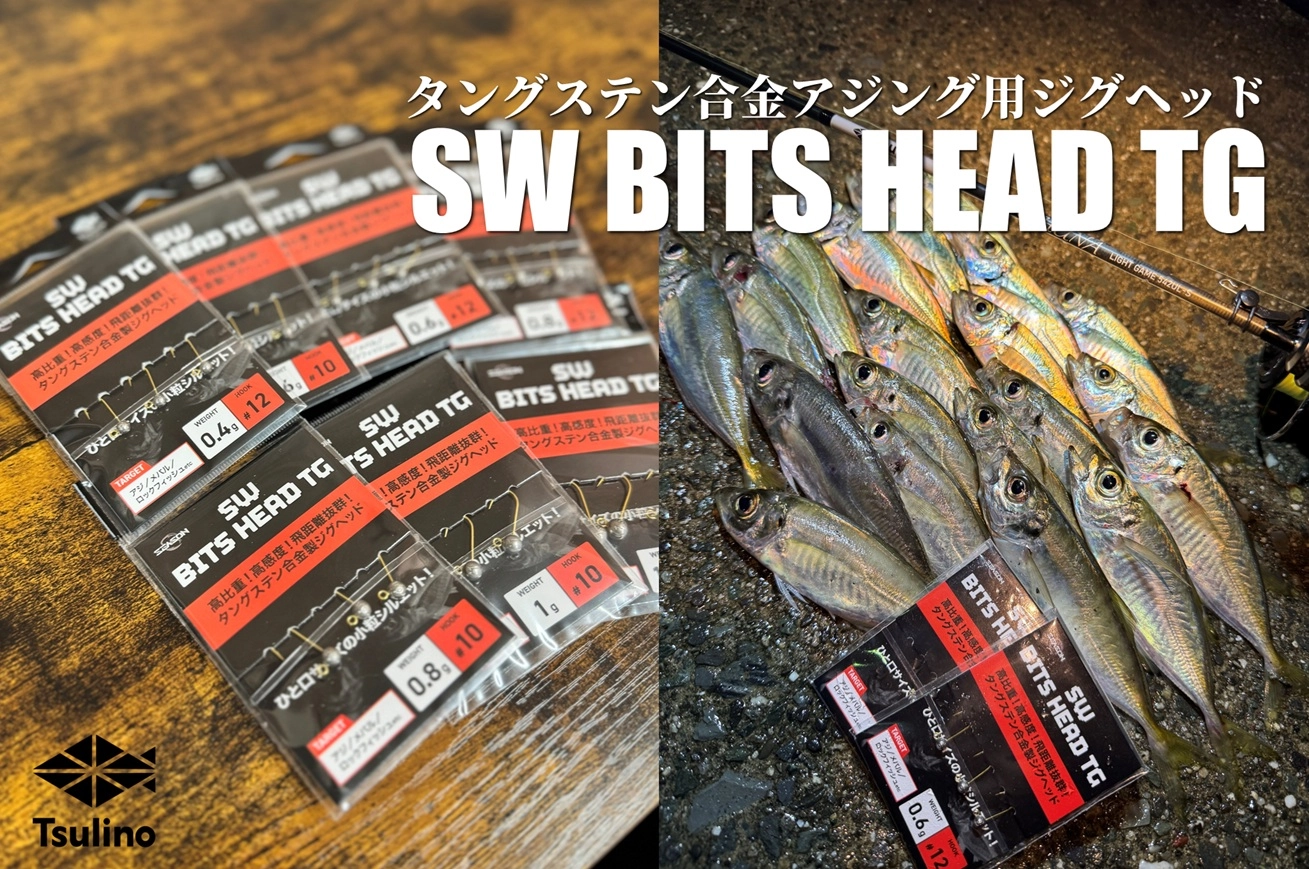 【2025新製品】高感度＆飛距離抜群のタングステンアジング用ジグヘッド『SW BITS HEAD TG』をNEWリリース！