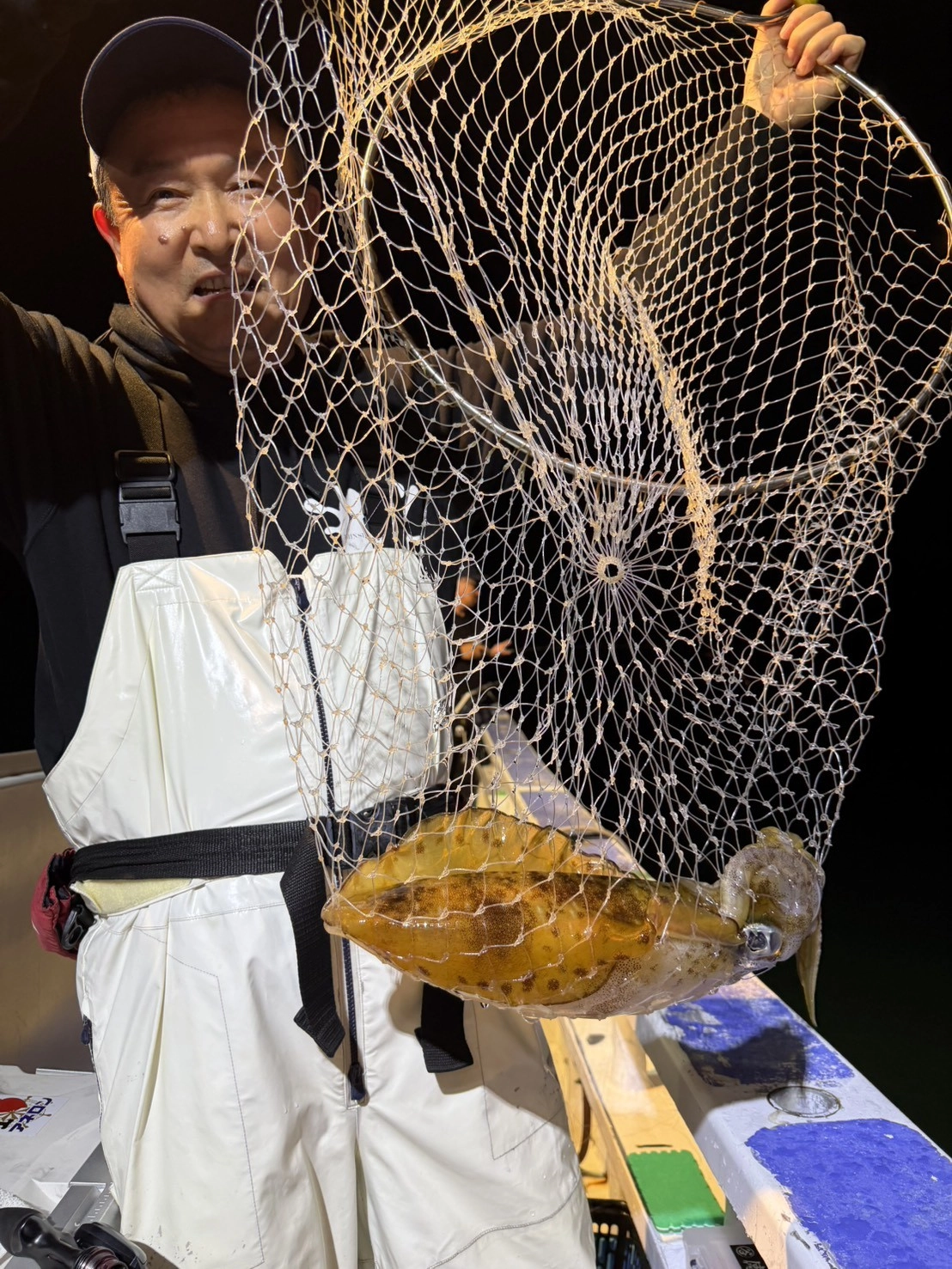 ダイワのミッドスティック8cmギョクロで1.2㎏のアオリイカの釣果が出ました！