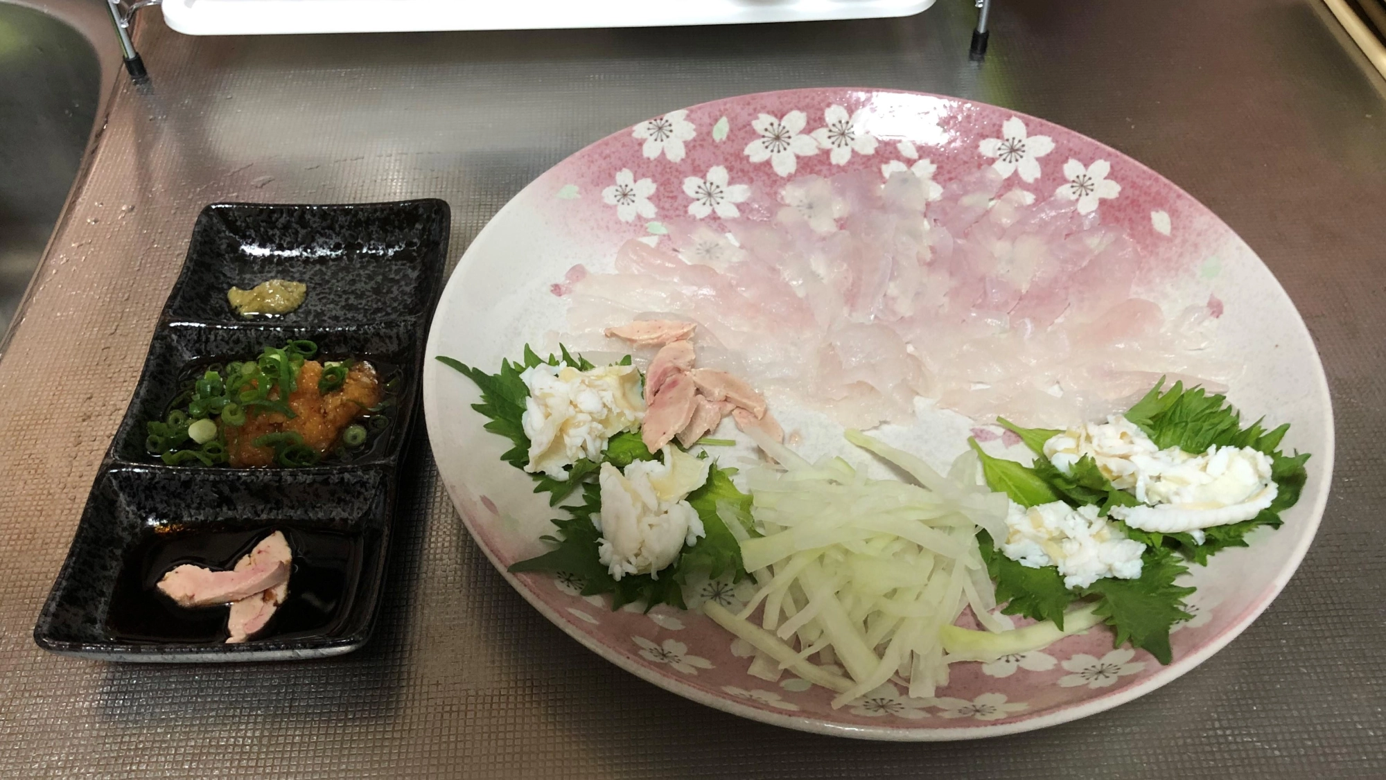薄造り・薄皮湯引き・肝ルイベ