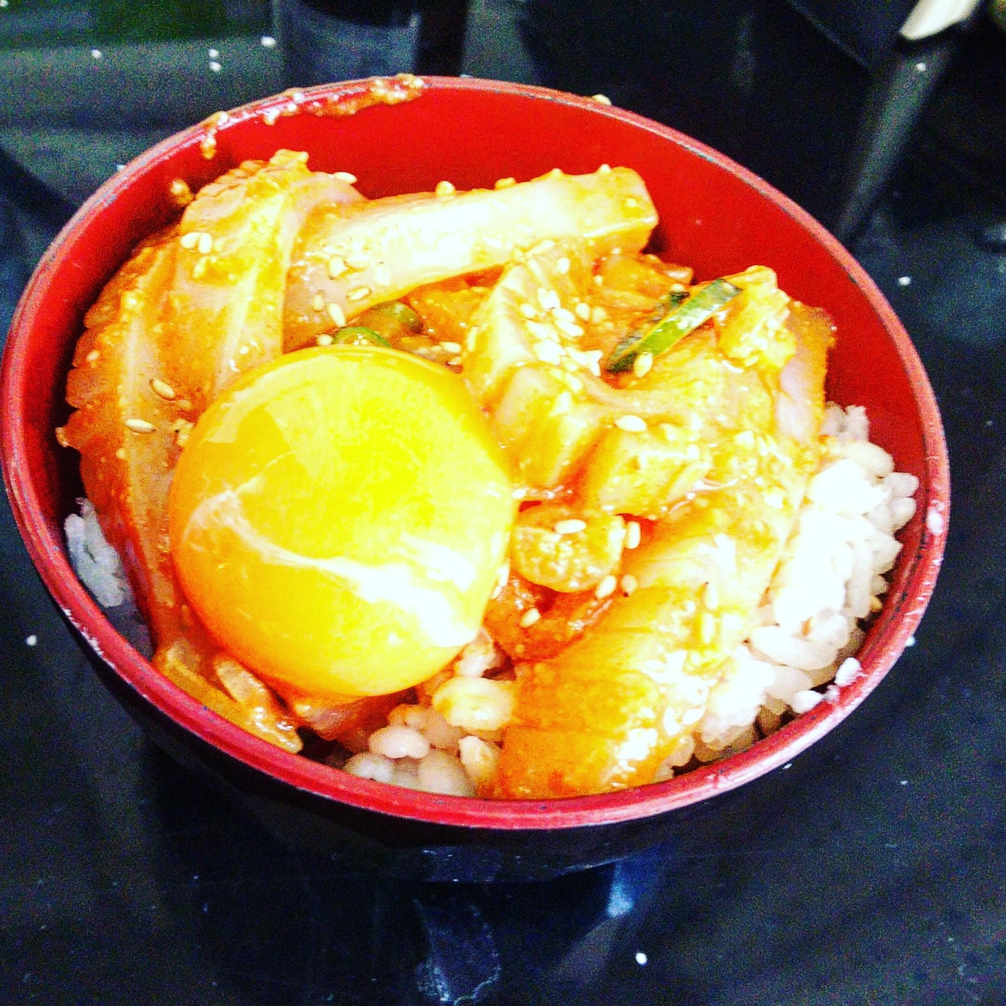 卵黄のせるとまろやかに！