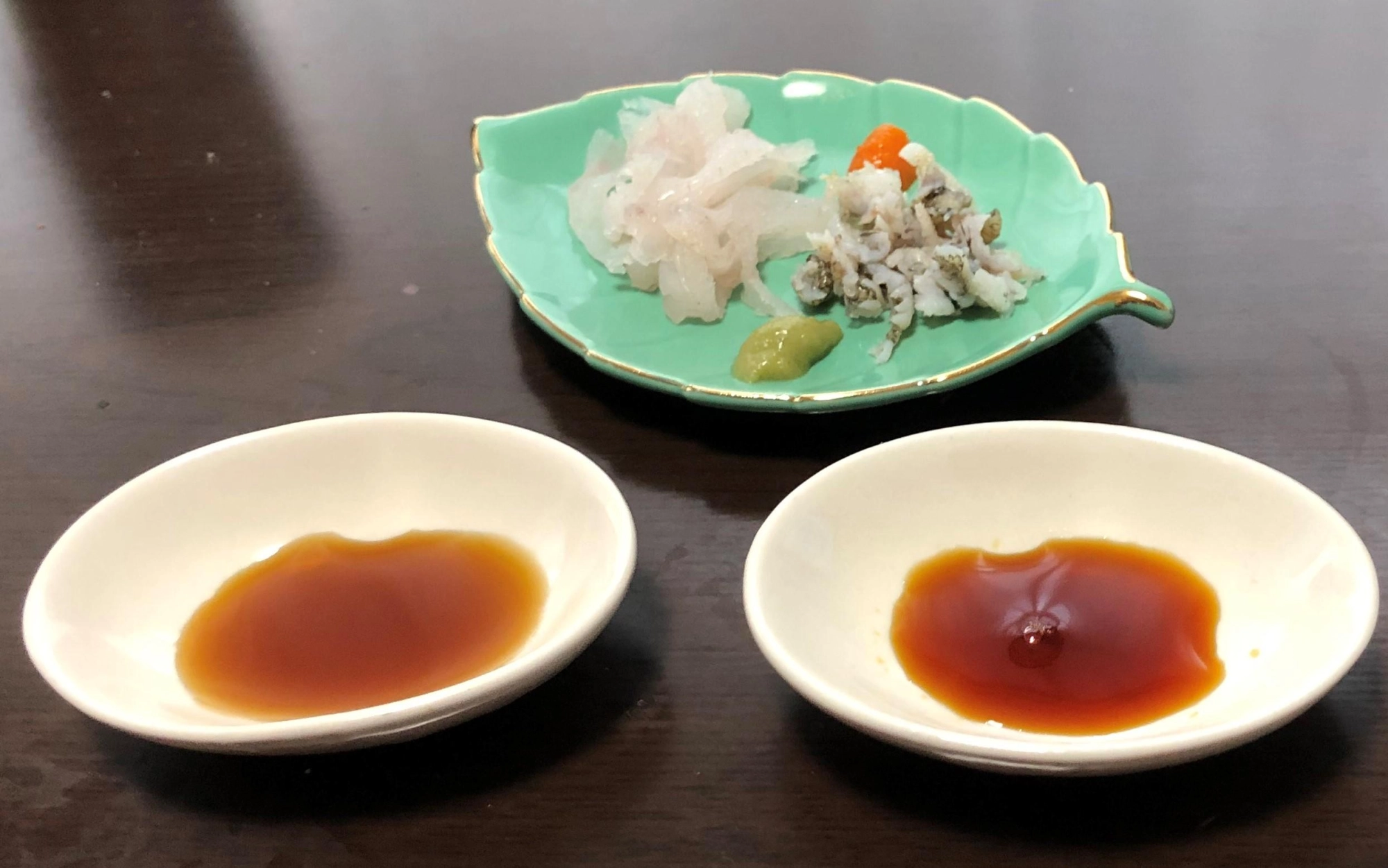 ハゼの洗い　皮湯引き