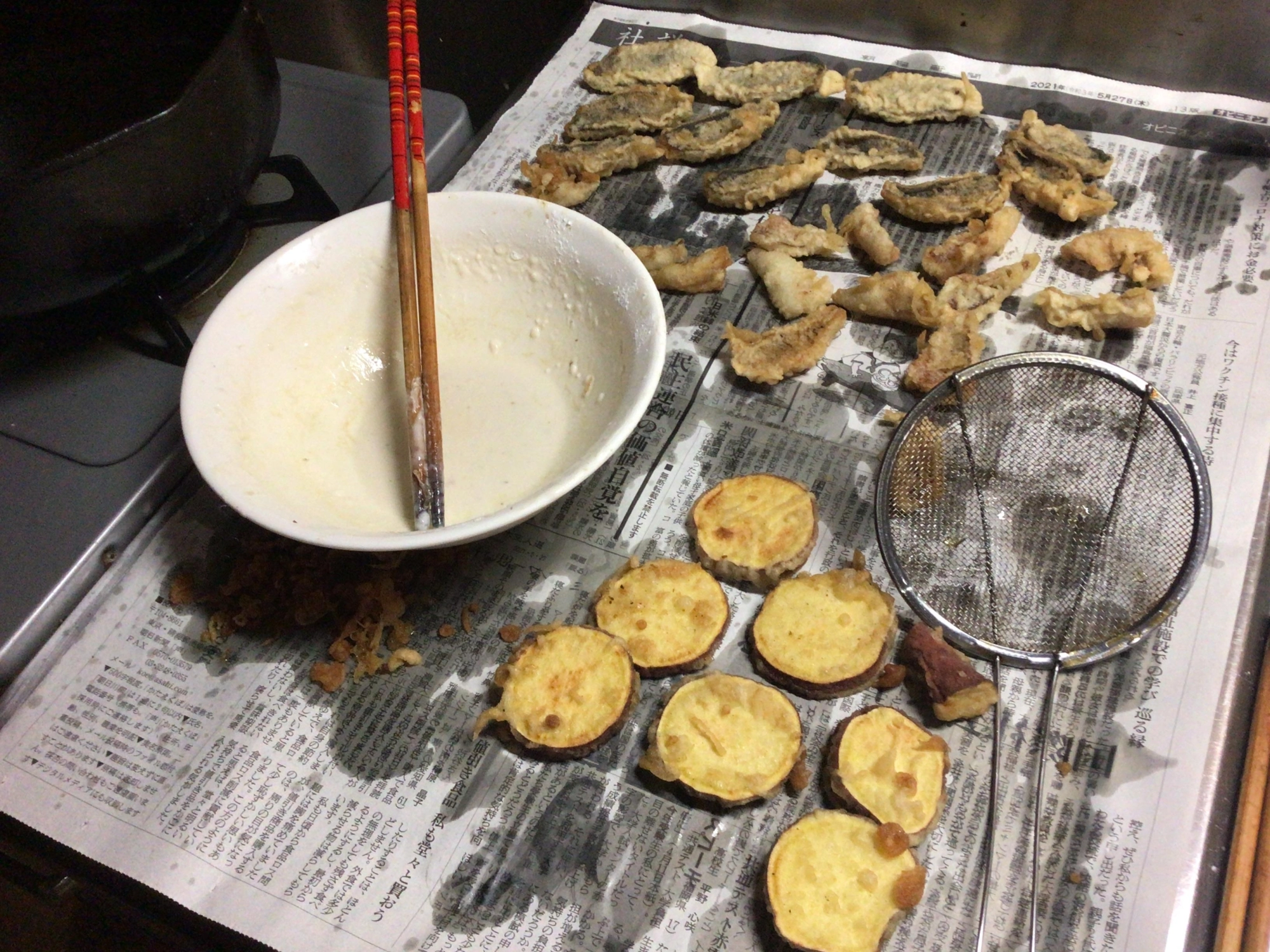 今日も天ぷらアゲアゲ⤴︎⤴︎