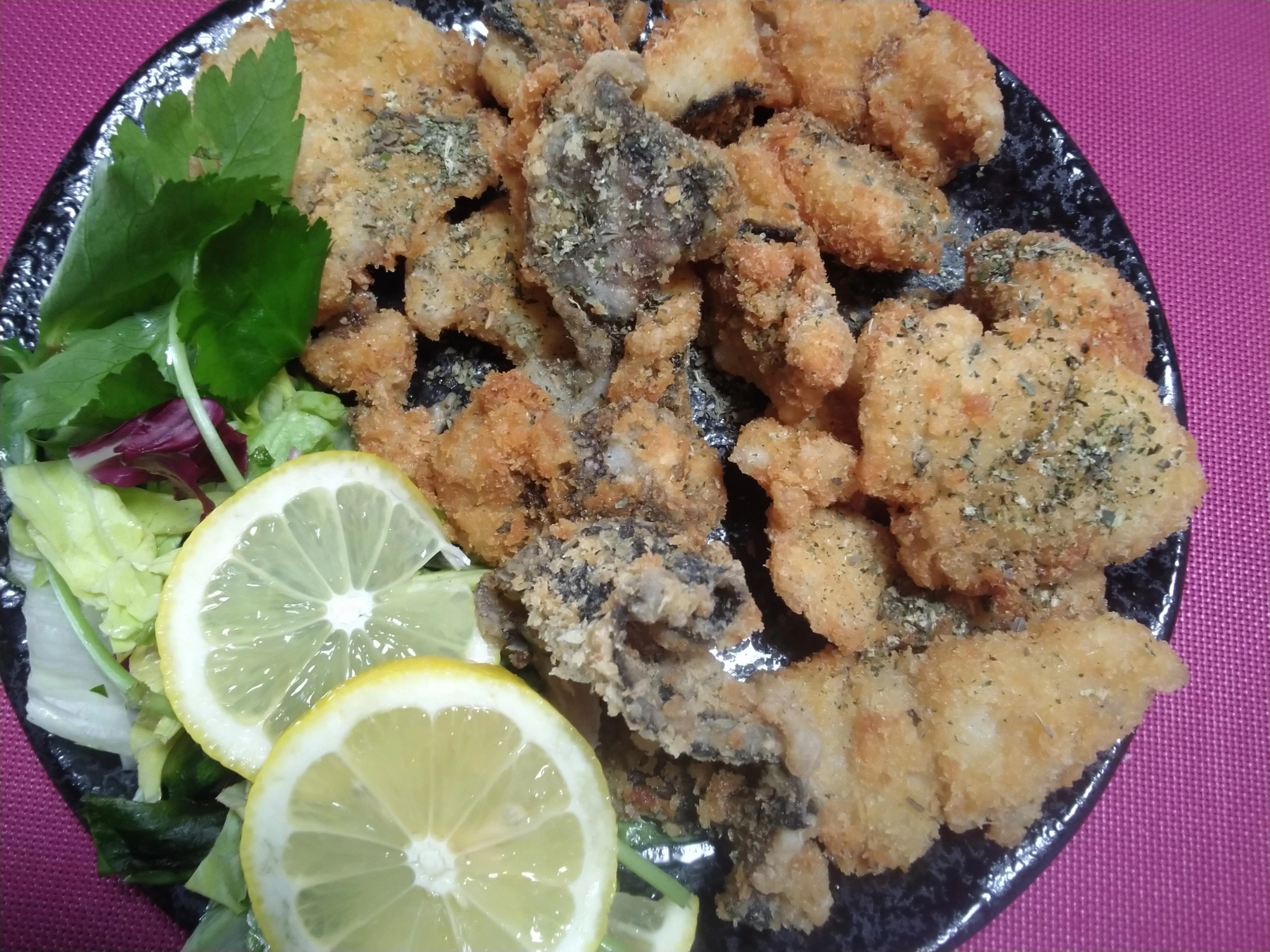 新鮮なメジナのフライ。この時期なら、メジナは加熱で美味しくなる！！！