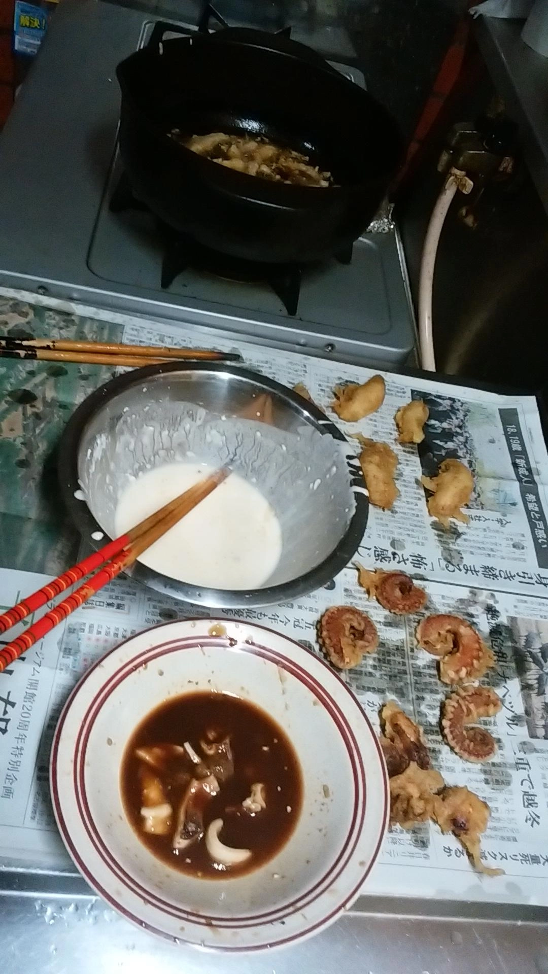 から揚げは粉で揚げるより、水ときがおすすめ!