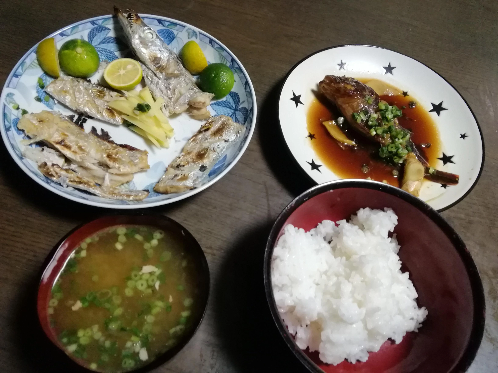 タチウオ塩焼き　カサゴ煮付け