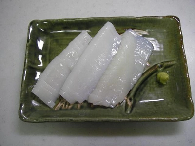 スルメイカのお刺身