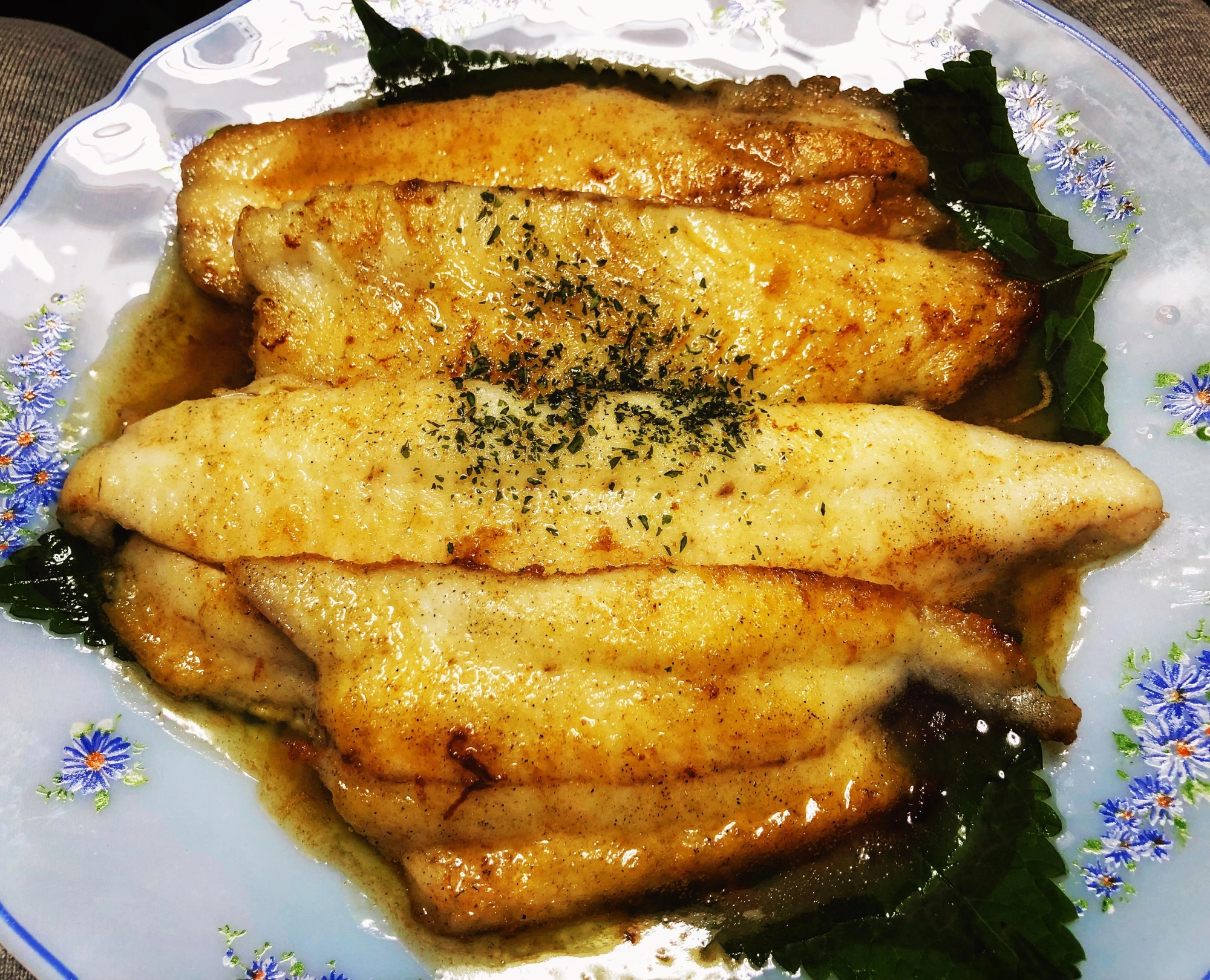 嫁さんに バターたっぷりのムニエルに してもらいました。