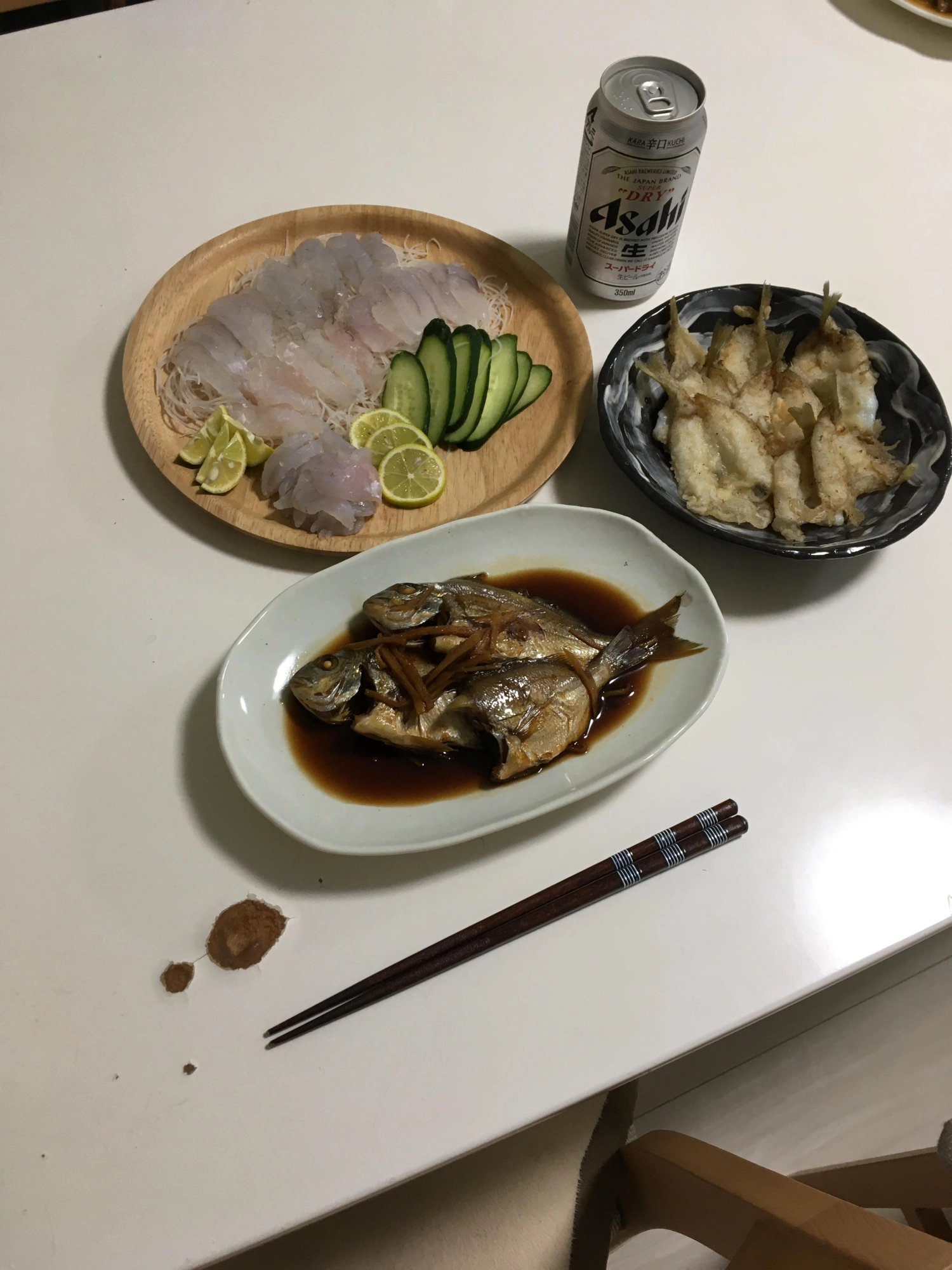 お魚定食見たいにつくってみました。