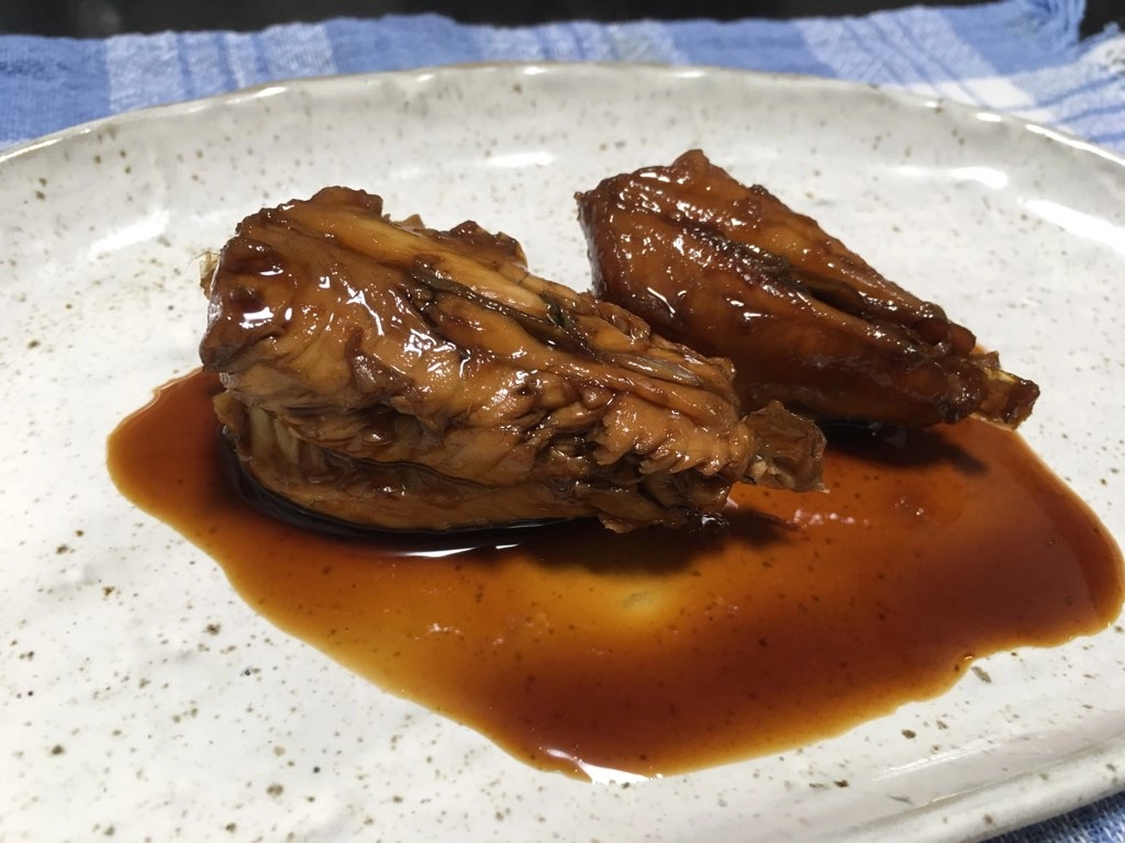 煮汁にとろみがついたら完成です♪ご飯がすすむ美味しいフグの煮付けのできあがり!身離れが良くて食べやすく、フグのお味も美味しかったです\(^o^)/