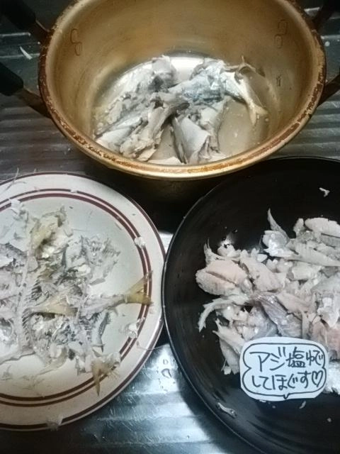 手でほぐす