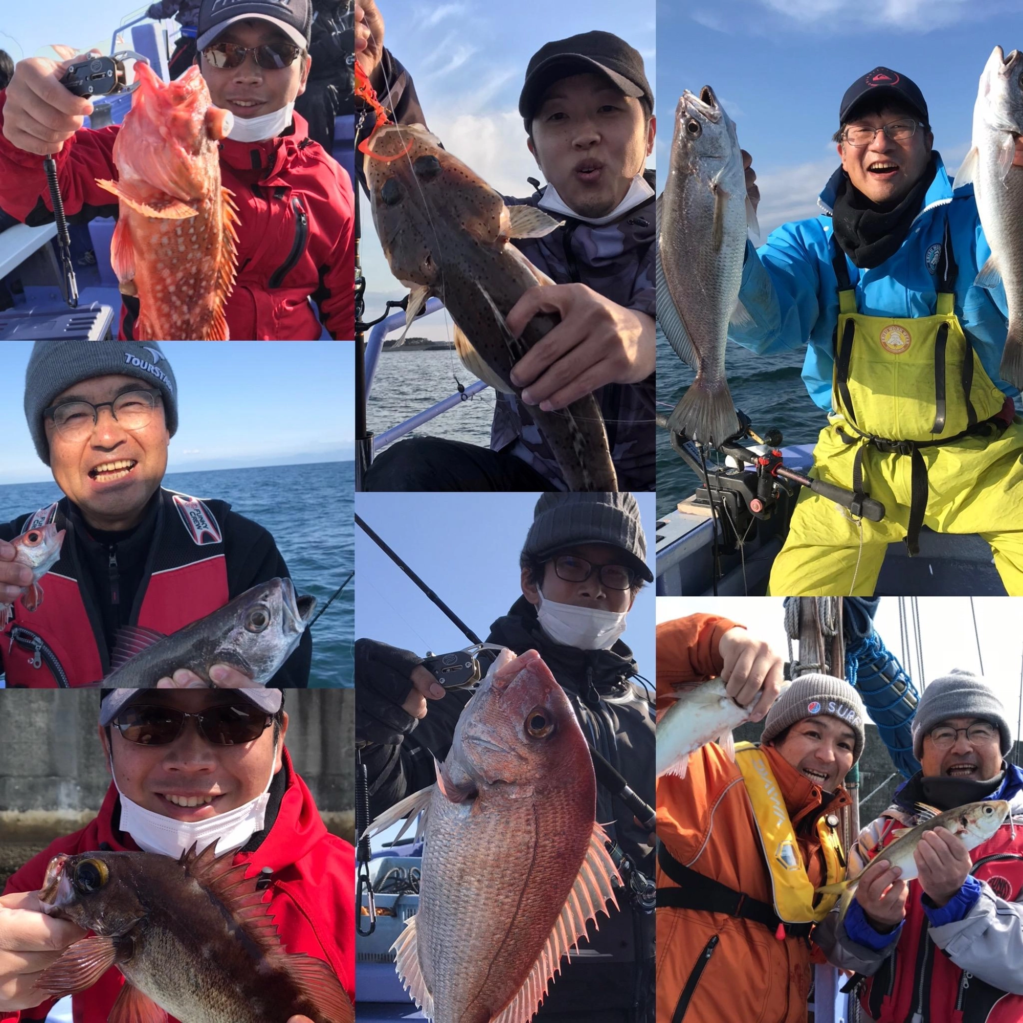 タイラバ　ジギング
五目釣り