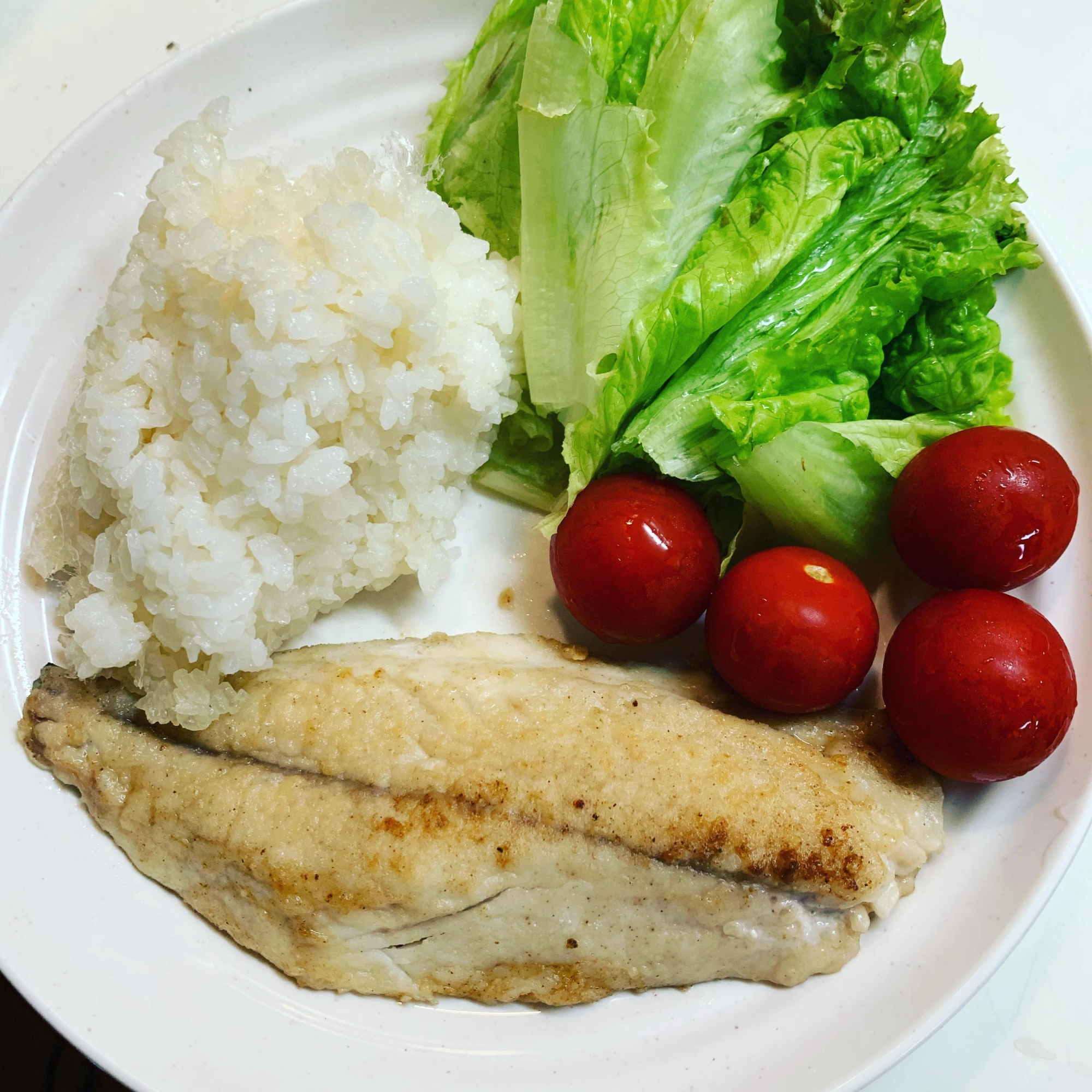 朝釣ったワカシをムニエルで頂きました。