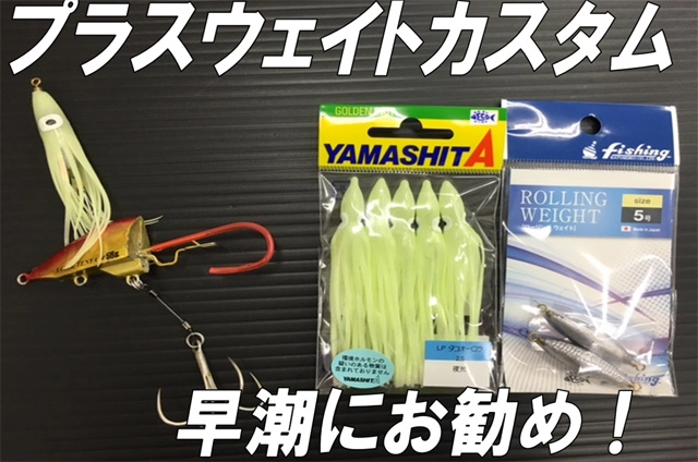 「ウェイトカスタム」早潮や深いポイントにお勧め！好みのオモリを追加して使おう！