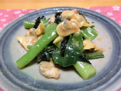 アオヤギのぬた（酢味噌和え）