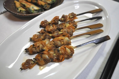 アサリの串焼き