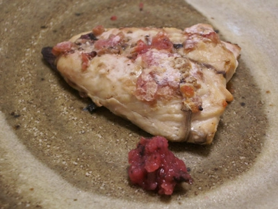 サバの梅肉焼き