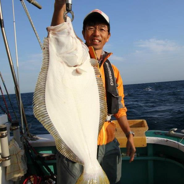 過去に釣り上げたヒラメの写真です
