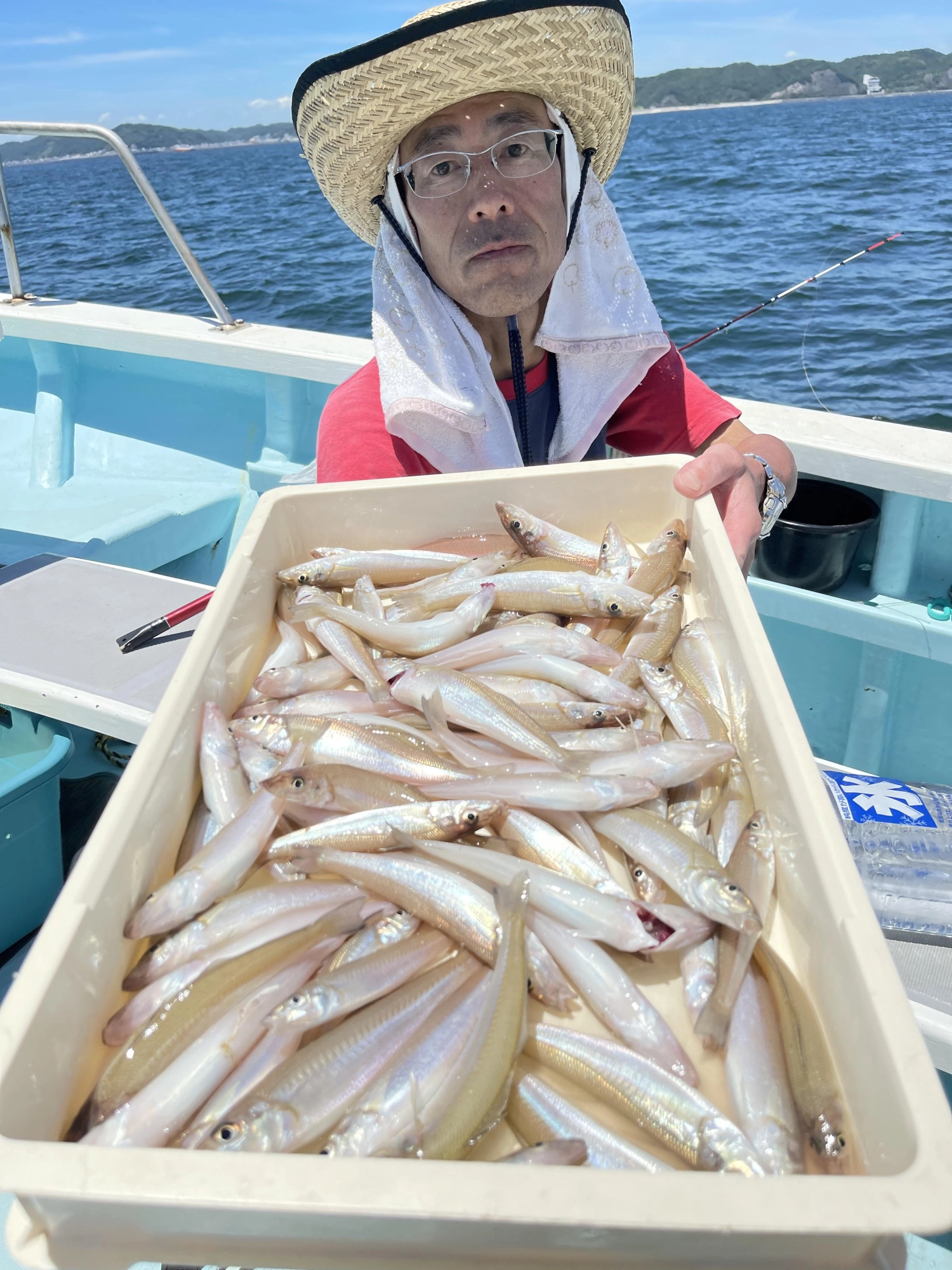 こちらの常連様も鮮度抜群ピンピンのデカポチャギスを❽❺本近く 釣りましたよッ(°▽°)