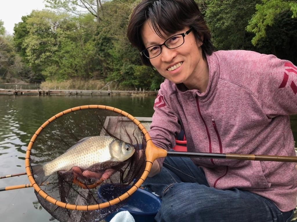 スタッフ松久もへらぶな釣れました。