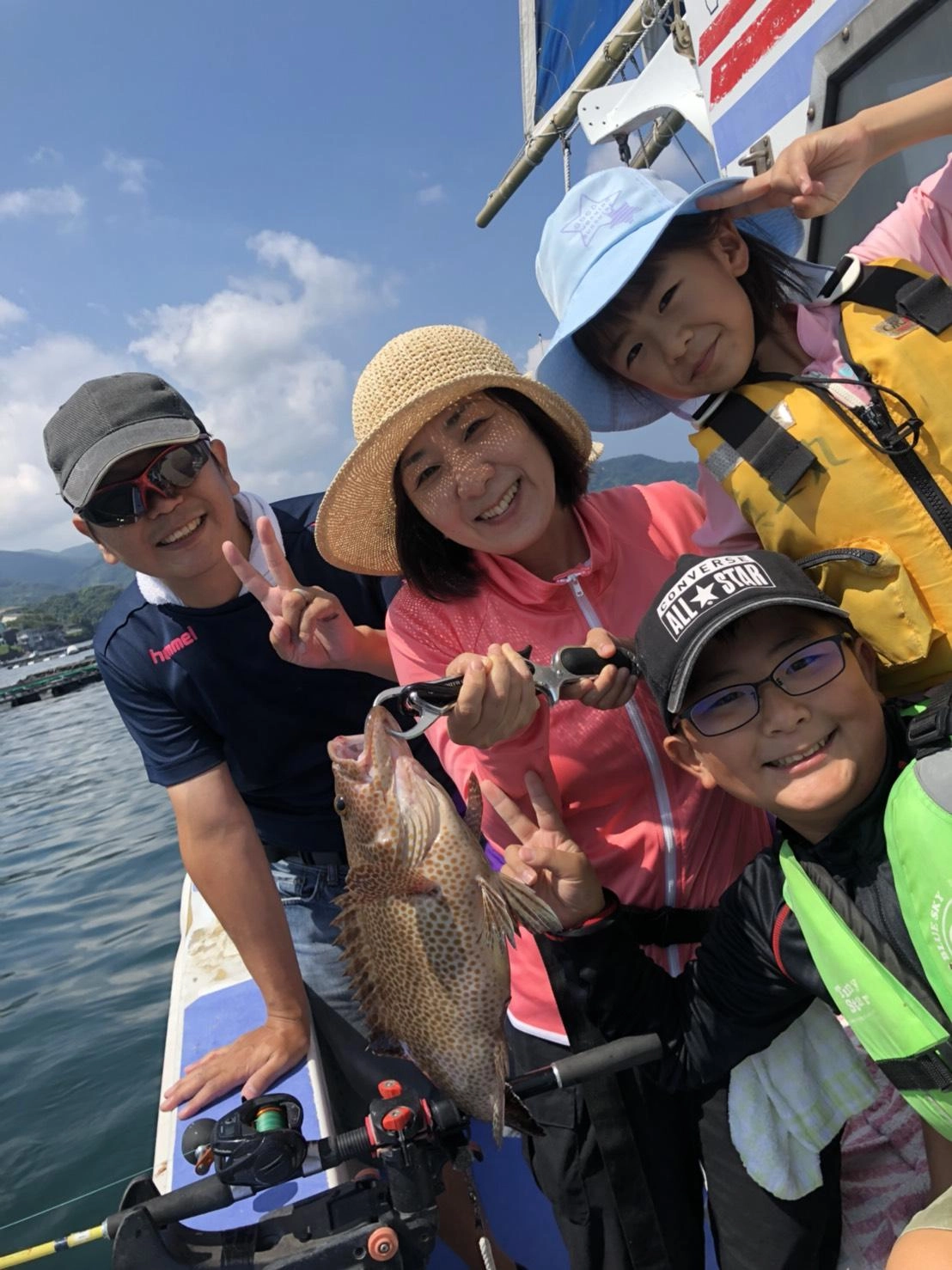 釣ったアジを泳がせて良型のオオモンハタを釣ることが出来ました！！