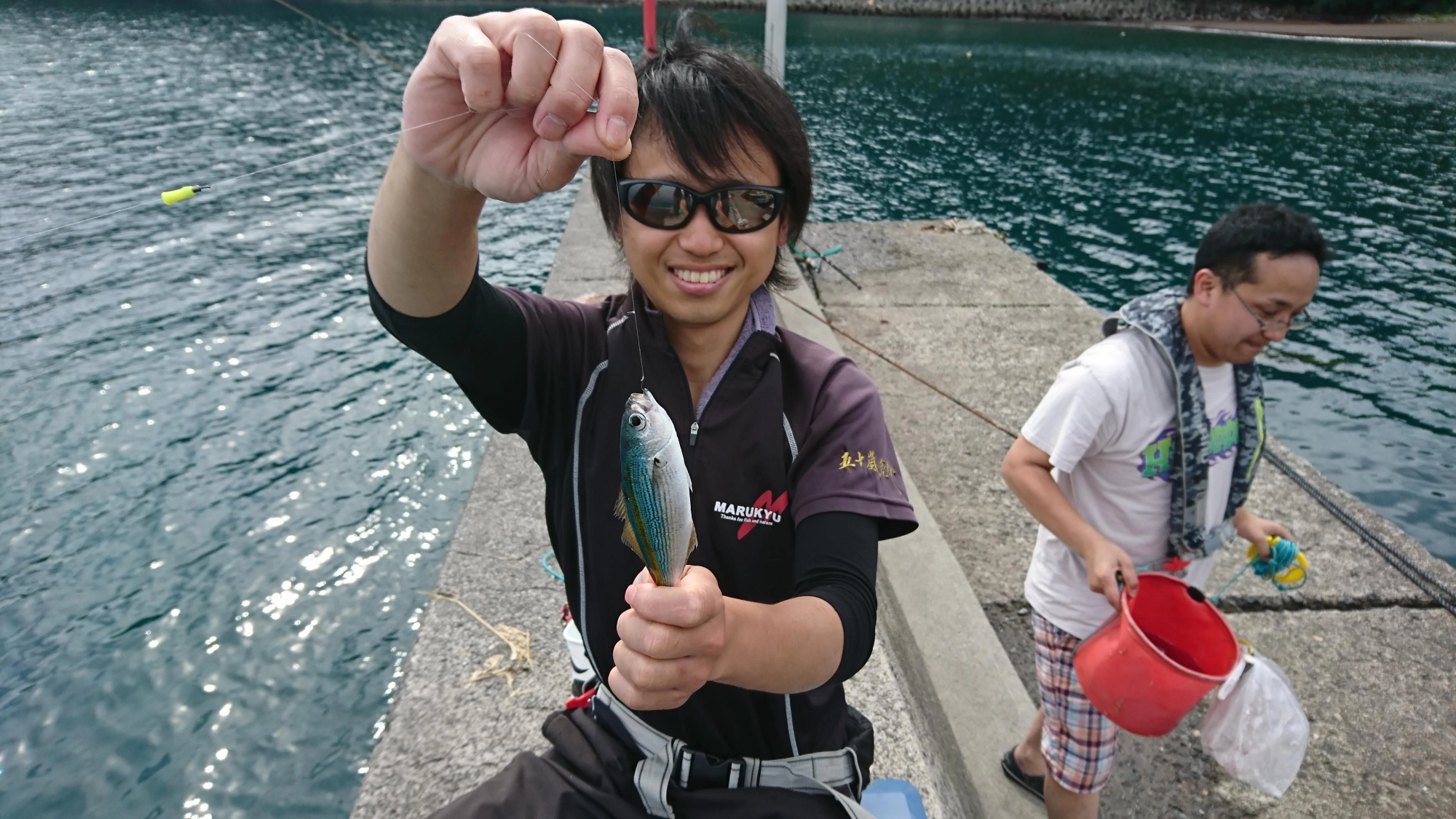 ウキ釣りだけでなく、サビキ釣りでも釣る事ができました。