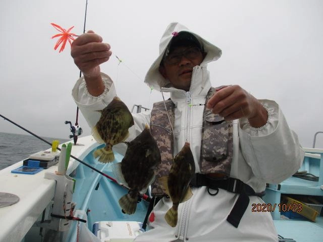 いつもの常連様はデラ旨過ぎる肝パンカワハギをなんとトリプル掛けに成功ッ(°▽°)v