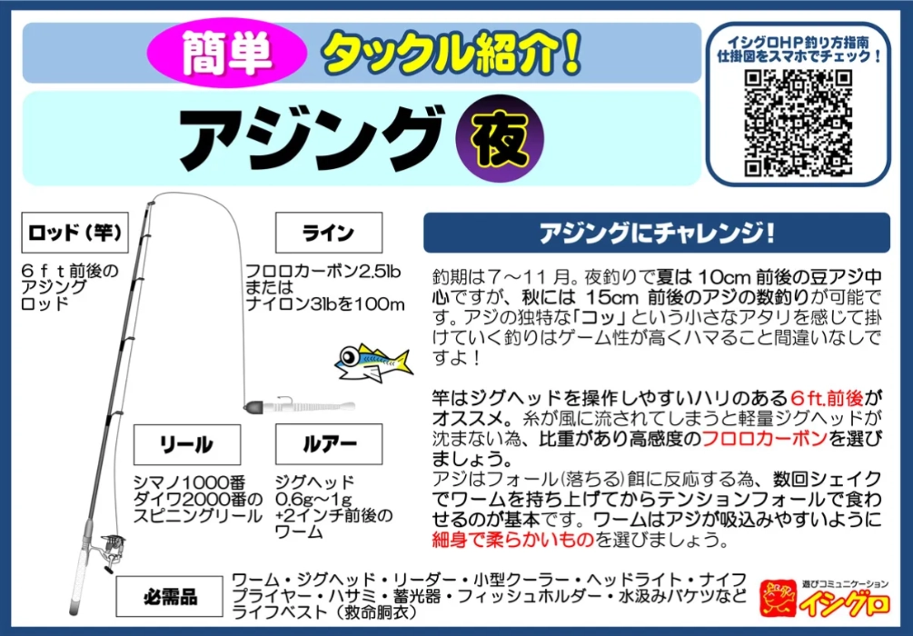 イシグロ釣り指南！
アジ狙いの方は
コチラを参考にしてみて下さい！
