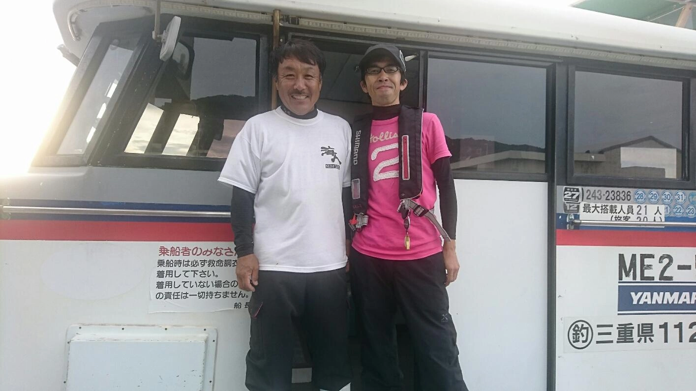 喜代恵丸　藤原船長はやさしく色々教えてくれました。「捨て糸は3M」「オモリを沖へドンドン底を取りながら飛ばしていく！」など肝をレクチャー！