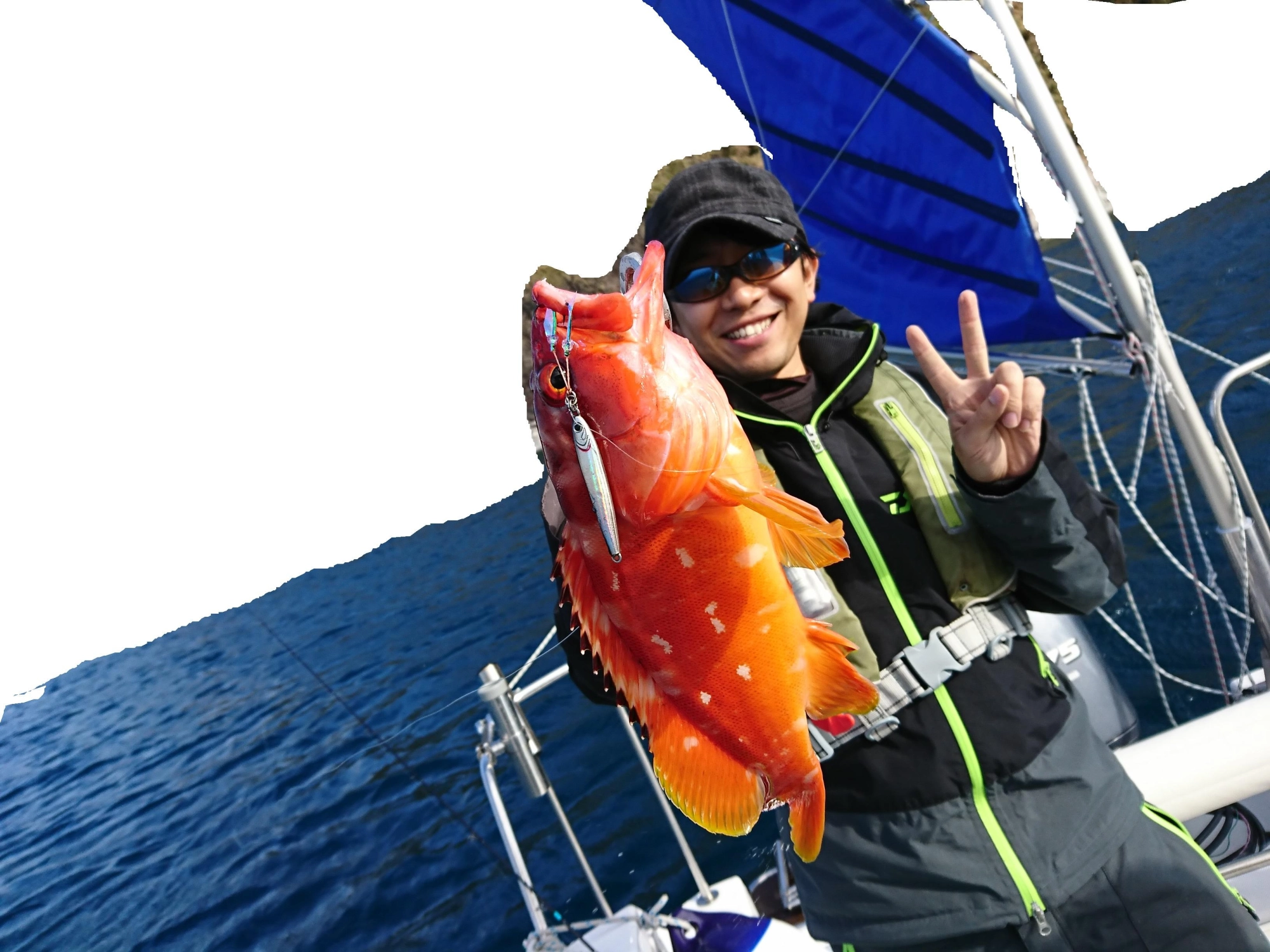 アカハタもまだまだ釣れてます！マイクロジギングで釣れました！