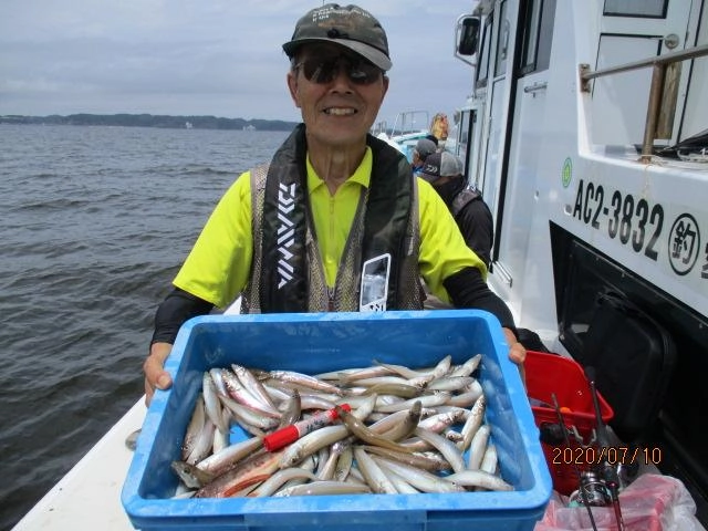こちらのお客様は親子ふたりで80本近く釣り上げましたッ(^-^)