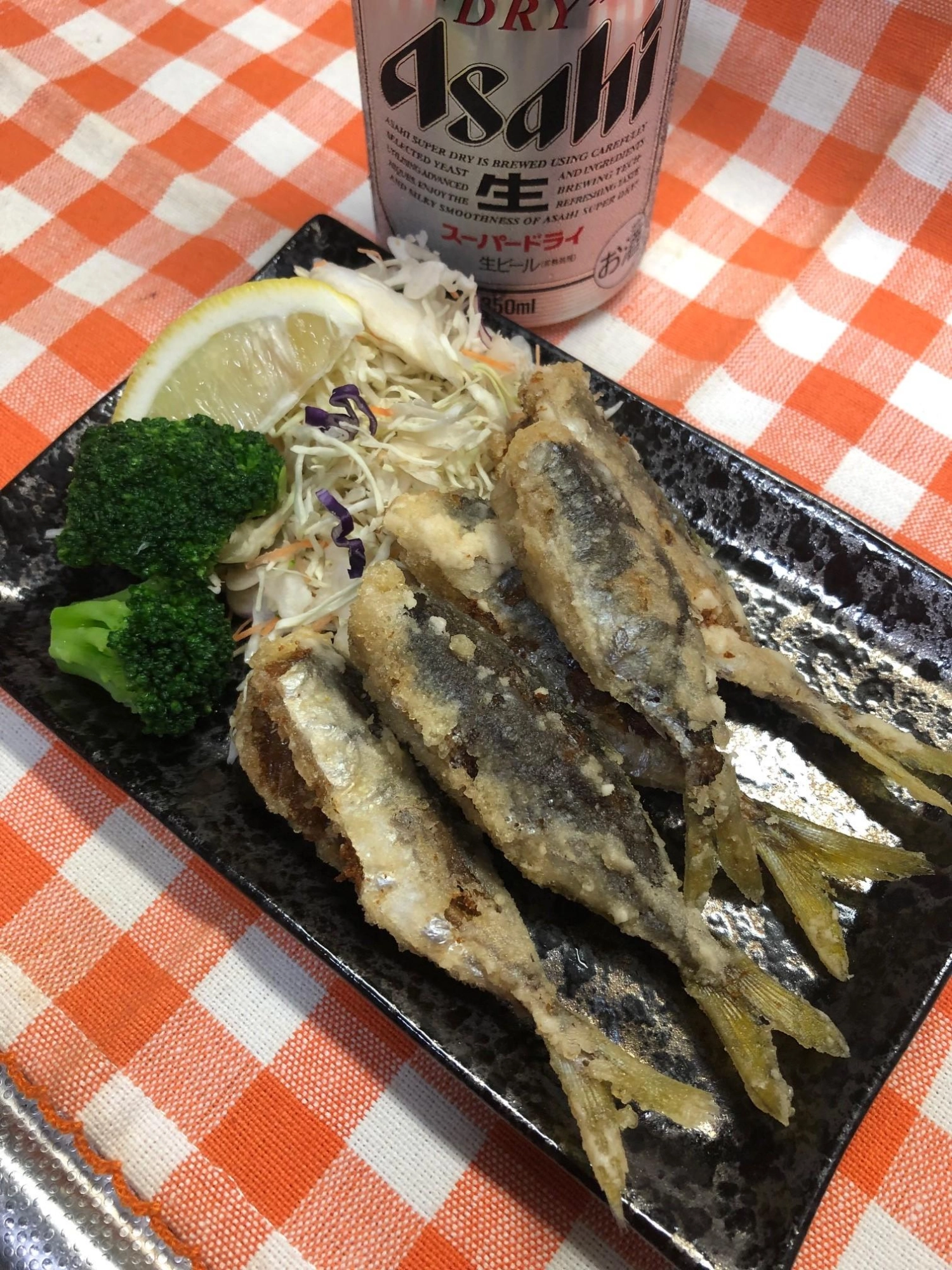 冷えたビールとからあげに♪