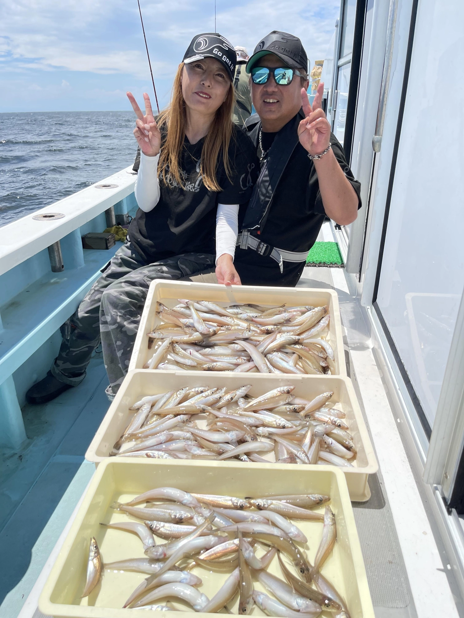 おふたりの釣果ですがデカポチャギス混じりの220本Overは釣りましたよッ(°▽°)