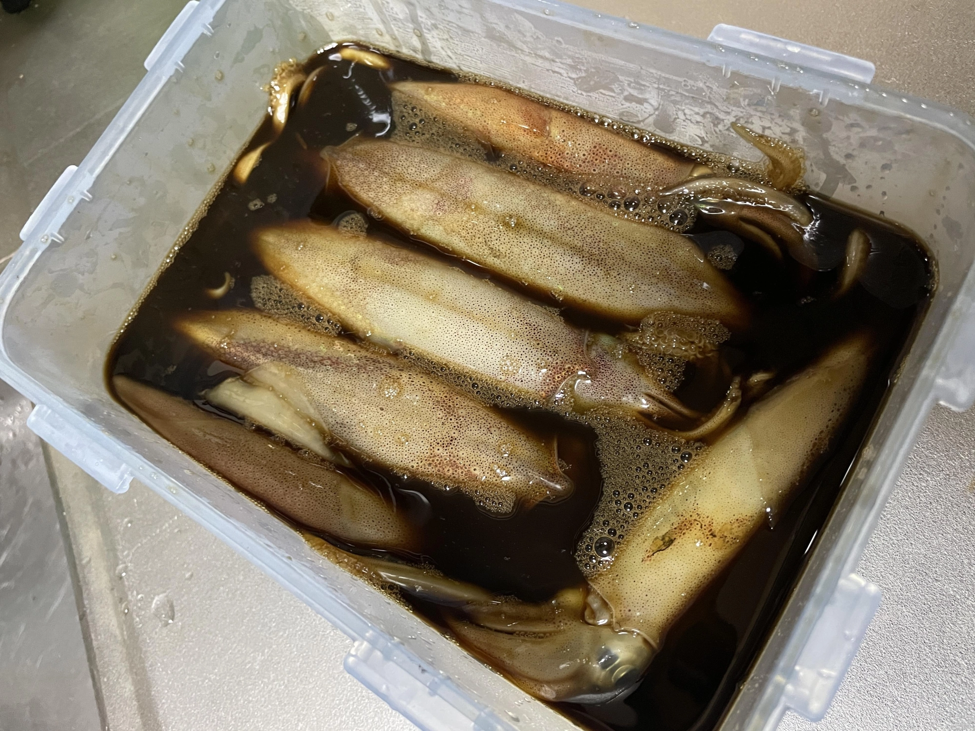 沖漬けは水を吐かせてから吸わせると、
しっかり味が染み込みますよ！