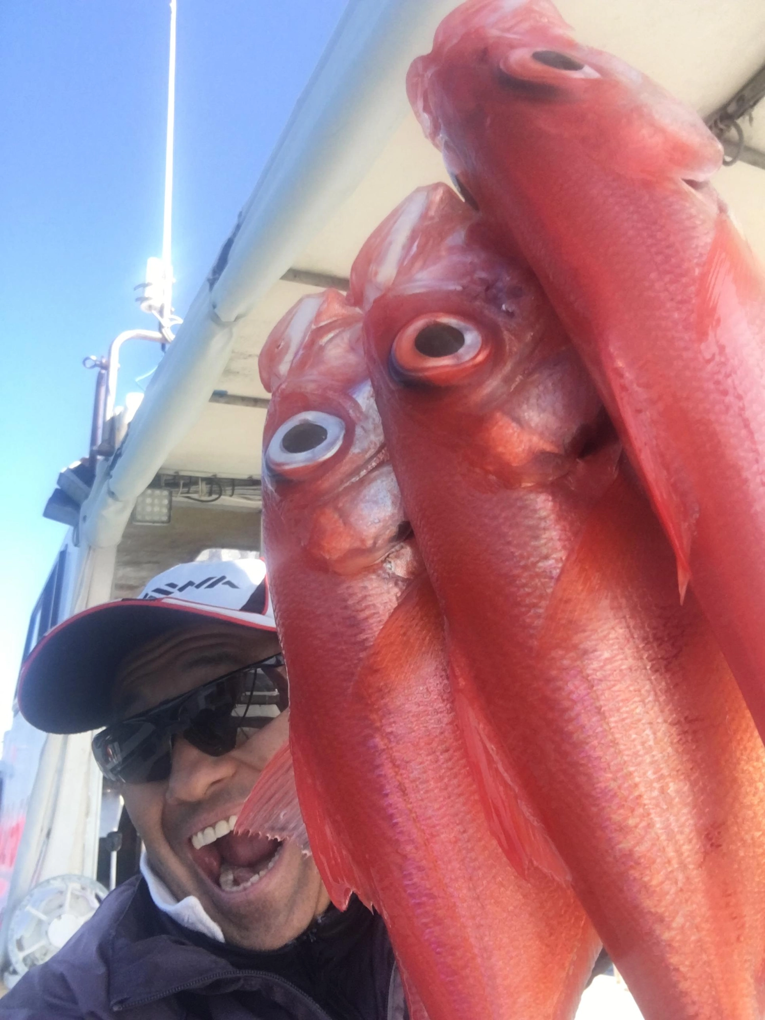 餌釣りでキンメが5匹一荷