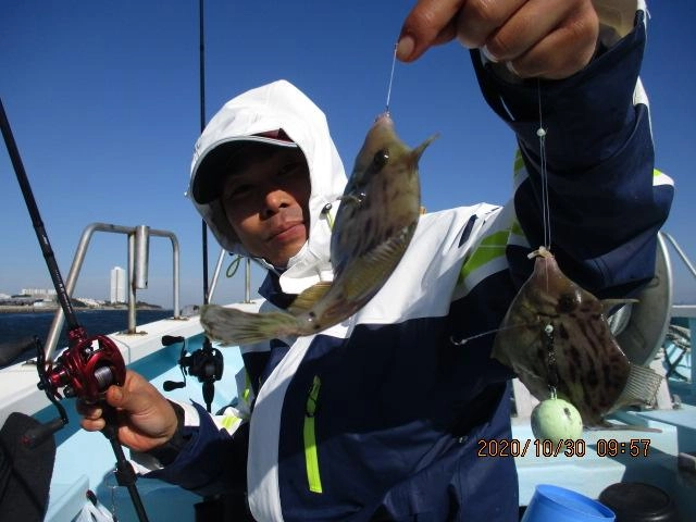 いつもの常連様はデラ旨過ぎる肝パンカワハギ ダブル掛け達成ッ( ͡° ͜ʖ ͡°)v