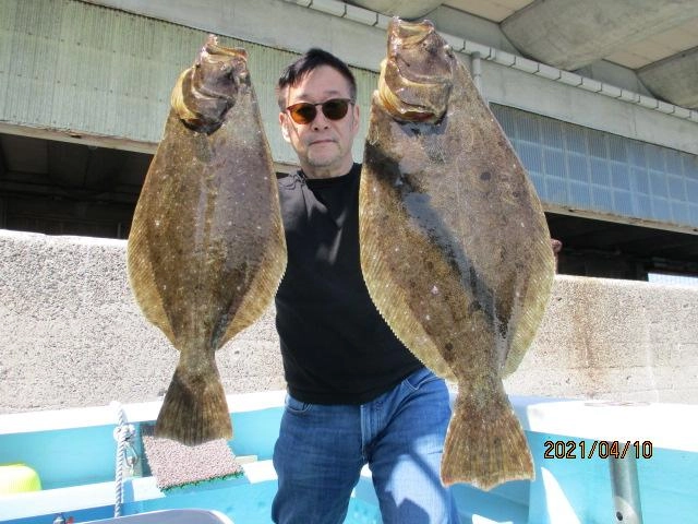 いつもの常連様はキョーイチの初春ろくまるOverビラメを釣り上げましたッ(^-^)