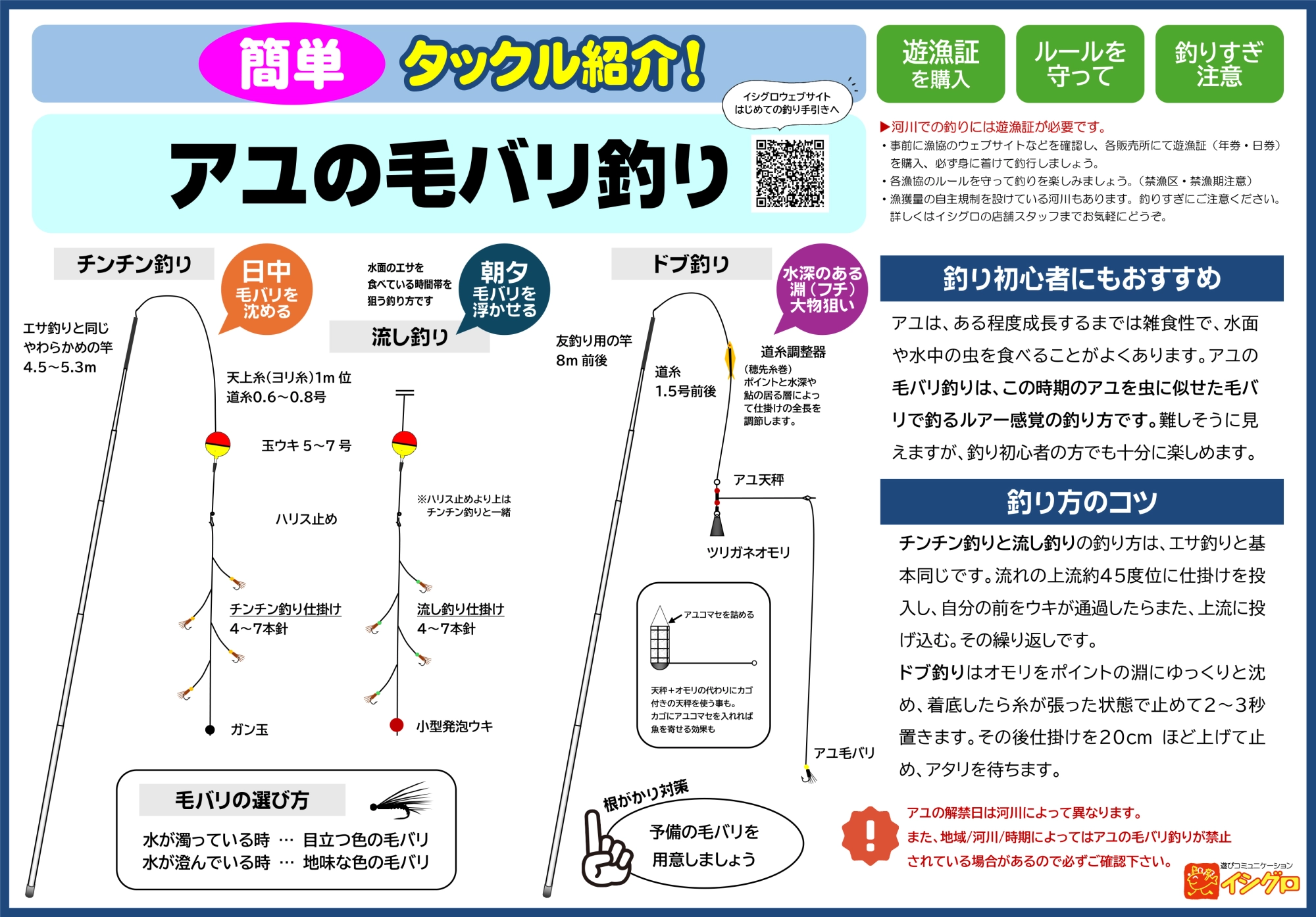 鮎のエサ釣り・毛バリ釣り | 釣具のイシグロ | 釣り情報サイト